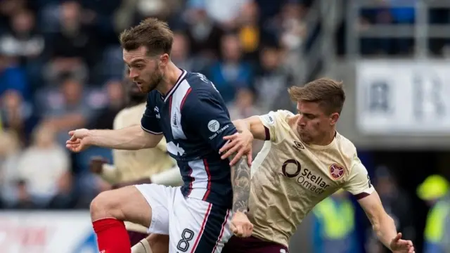Falkirk's Brad Spencer and Hearts' Cammy Devlin