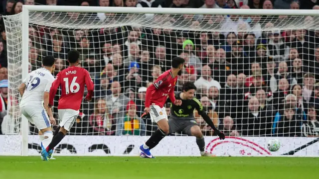 Leeds score against Manchester United