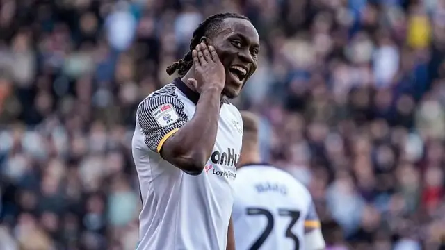 David Ozoh in action for Derby County