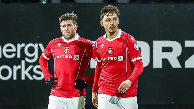 Wrexham duo Josh Windass (left) and Callum Doyle (right)