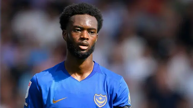 Abu Kamara in action for Portsmouth