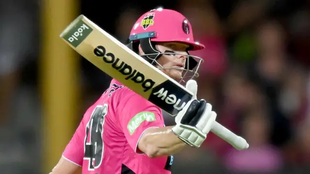 Steve Smith batting for Sydney Sixers in Big Bash League