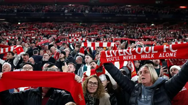Liverpool fans at Anfield