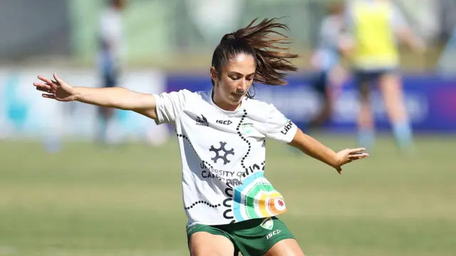 Emma Ilijoski in action for Canberra United