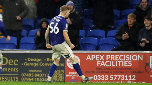 Cardiff's Will Spiers celebrates