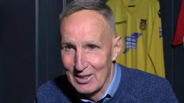 Joey Jones interviewed in the Wrexham dressing room in 2017