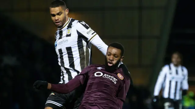 St Mirren's Mikael Mandron and Hearts' Beni Baningime in action during a Scottish Gas Men's Scottish Cup match between St Mirren and Hearts at the SMiSA Stadium