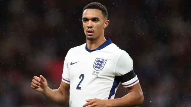 Trent Alexander-Arnold in action for England