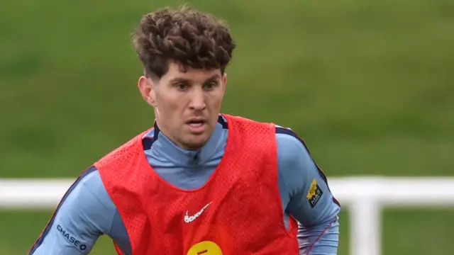 John Stones during an England training session