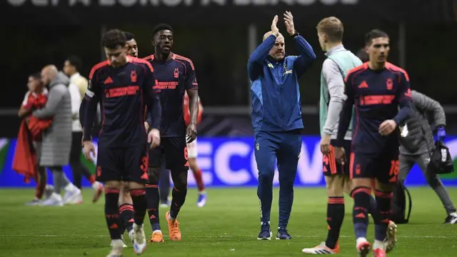 Dyche and the players after the game