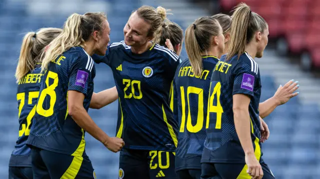 Scotland players celebrate