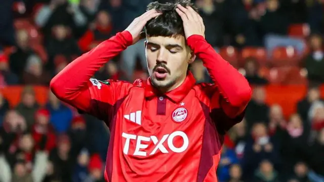 Nicolas Milanovic shows his disappointment with Aberdeen