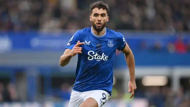 Calvert-Lewin in action for Everton