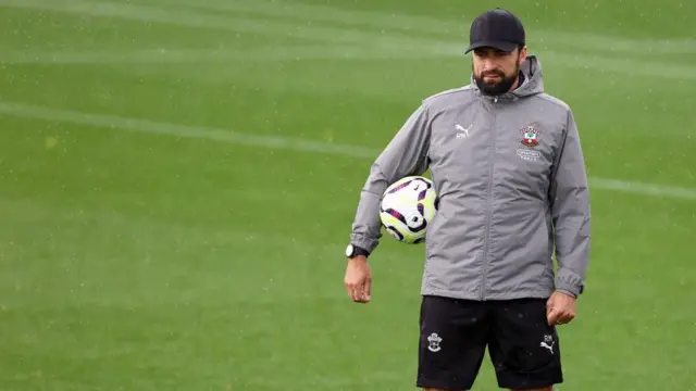 Southampton manager Russell Martin during a training session at the Staplewood Campus