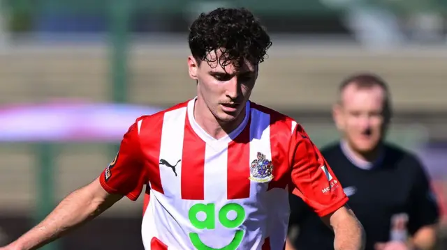 Liam Humbles in action for Altrincham last season