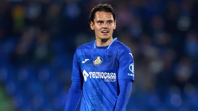 Enes Unal in action for Getafe