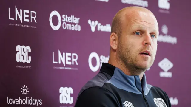 Hearts Manager Steven Naismith during a Heart of Midlothian press conference at the Oriam, on August 02, 2024, in Edinburgh, Scotland. (Photo by Ross Parker / SNS Group)     