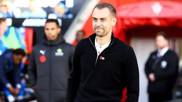 Southampton interim boss Tonda Eckert looks on from the St Mary's dugout 