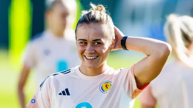 Leah Eddie in Scotland training