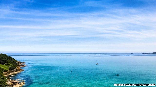 Bright coastal scene