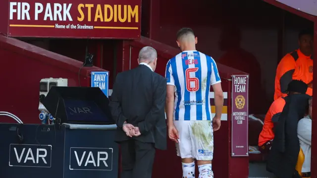 Robbie Deas trudges off