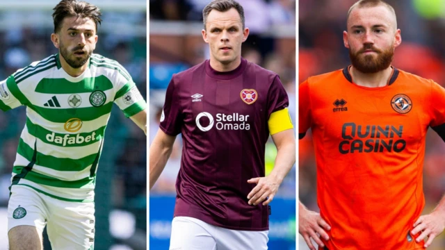 Greg Taylor (left), Lawrence Shankland (centre) & Allan Campbell (right)