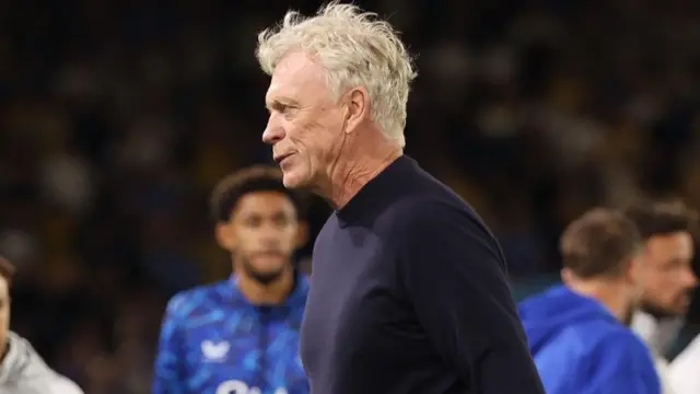 David Moyes looks on thoughtfully at the end of match