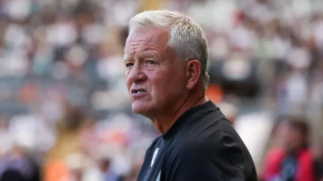 Chris Wilder on the touchline at Swansea 