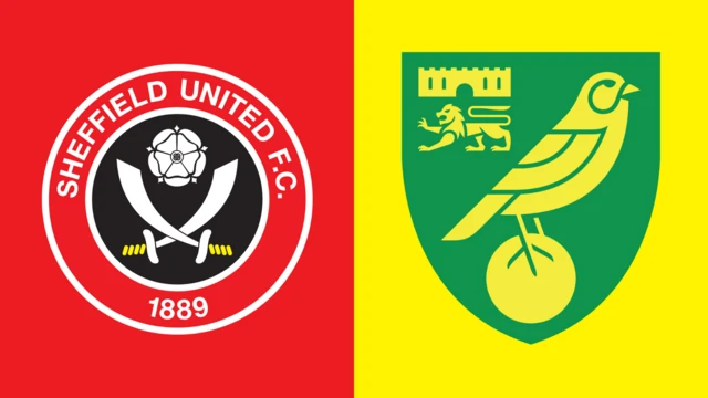 Side-by-side of Sheffield United and Norwich City club badges