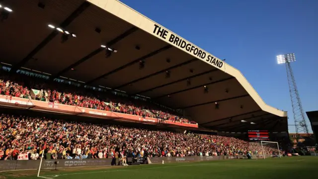 A general view of the Bridgford stand