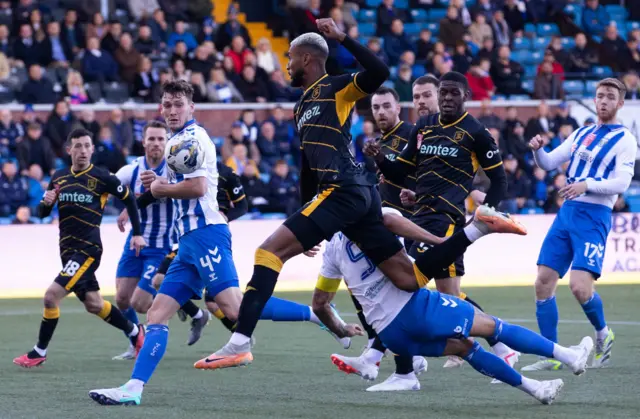 Kyle Vassell's first goal put Kilmarnock 2-1 up in their win over Livingston