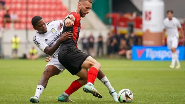 Leon Bailey in action for Aston Villa against Spartak Trnava