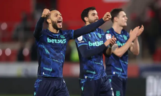 Lewis Baker of Stoke celebrates