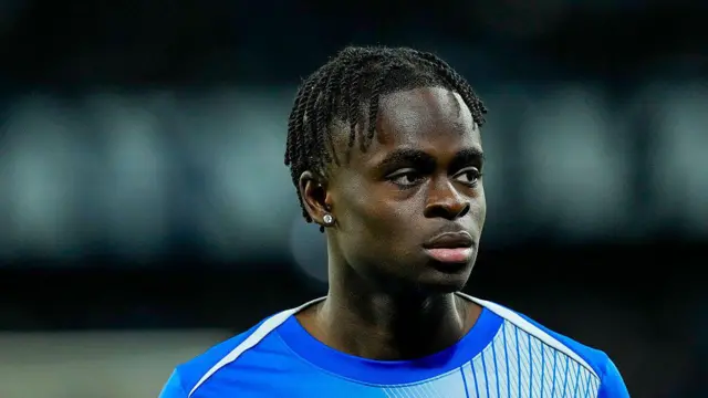 Tyrique George in Chelsea training kit at Napoli