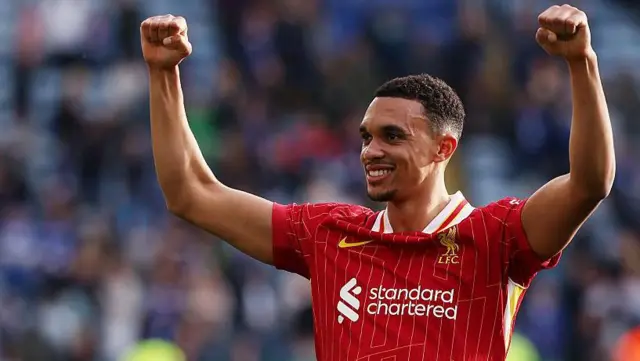 Trent Alexander-Arnold celebrates win