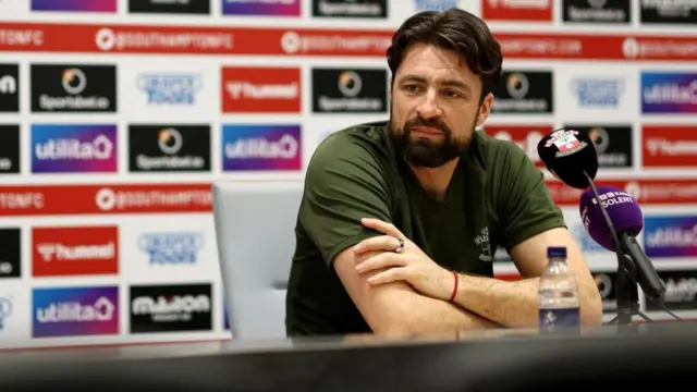 Manager Russell Martin during a Southampton FC press conference