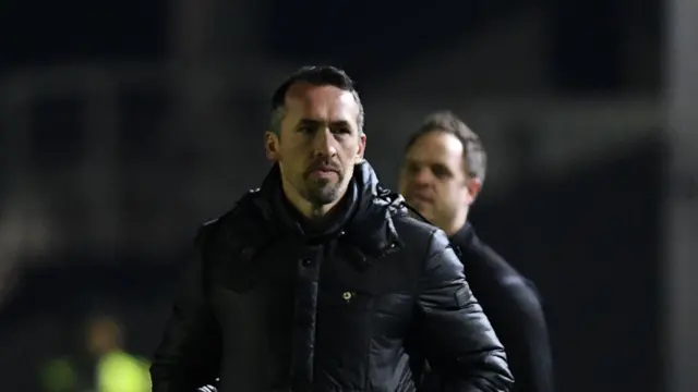 Christian Fuchs during his side's 3-1 win at home to Tranmere Rovers on Tuesday.