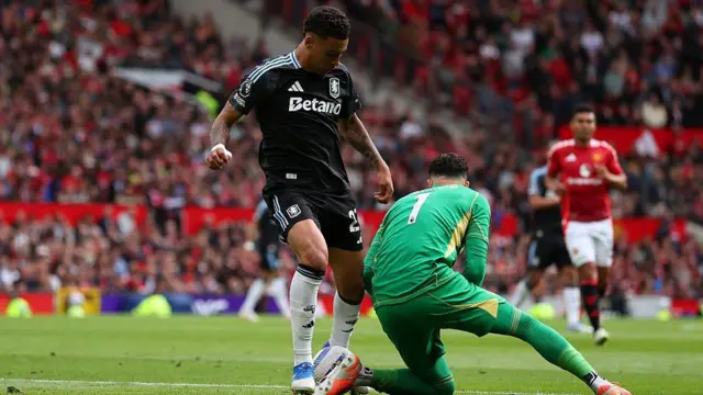 Morgan Rogers gets the ball from Altay Bayindir