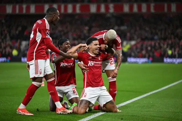 Nottingham Forest celebrate win