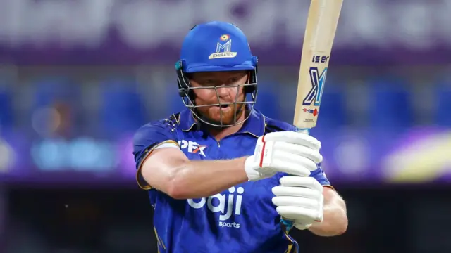 Jonny Bairstow batting for MI Emirates