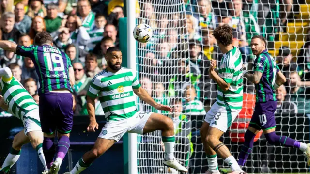 Hibernian's Nicky Cadden has a shot at goal during a Premier Sports Cup last sixteen match between Celtic and Hibernian at Celtic Park,