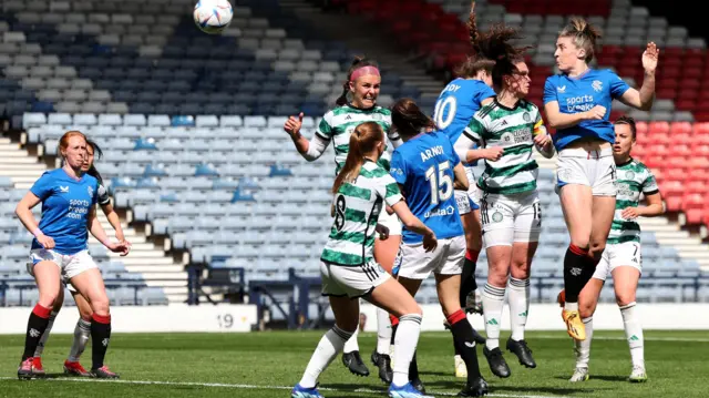 Chelsea Cornet jumps to head in Rangers' first goal