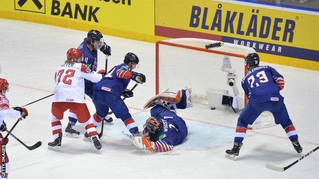 GB ice hockey team against Denmark