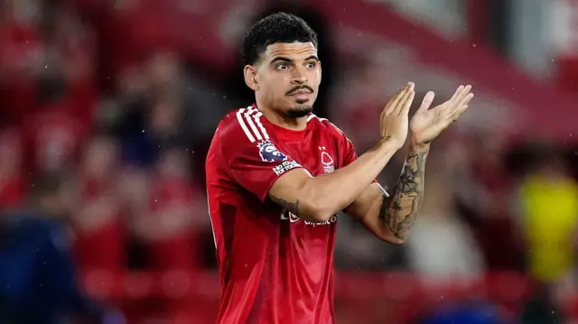Morgan Gibbs-White claps his hands