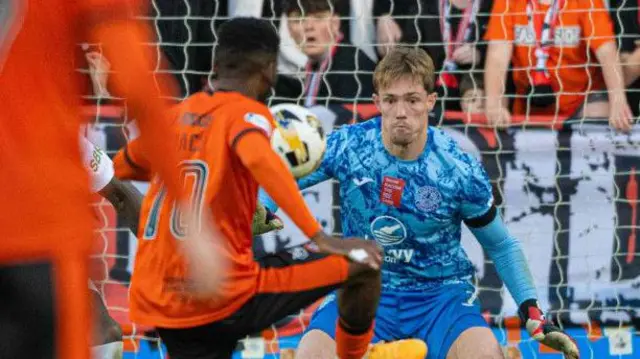 Meshack Ubochioma's winner against Hib deep in stoppage time sparked jubilation at Tannadice last month