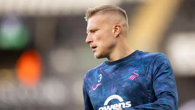 Kristian Pedersen warms up at Swansea