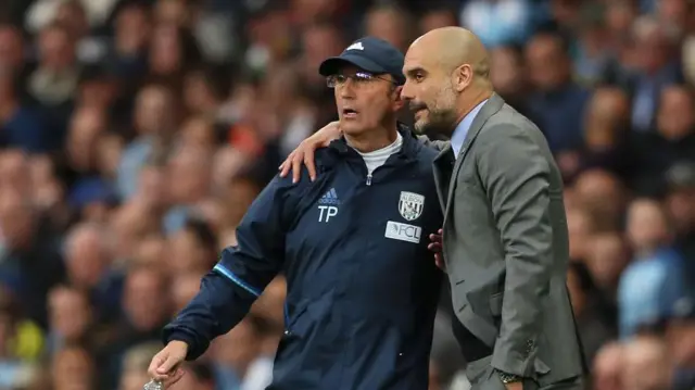 Tony Pulis and Pep Guardiola