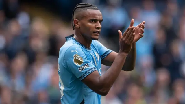 Manuel Akanji playing for Manchester City 