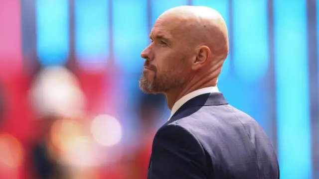 Erik ten Hag looks on