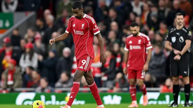 Alexander Isak playing for Liverpool